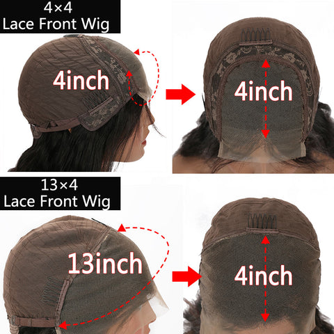 Bonnet de perruque avec fermeture en dentelle 4x4 et bonnet de perruque avant en dentelle 13x4