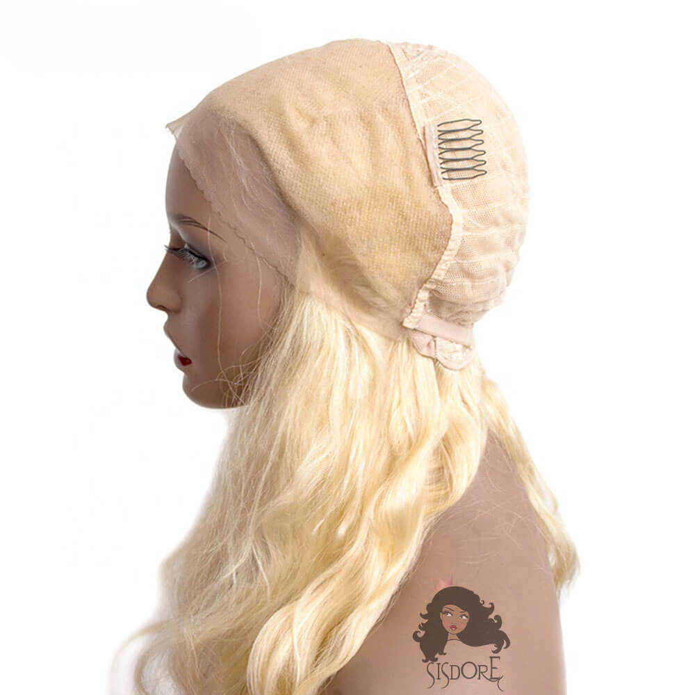 13x4 ear to ear transparent lace wig cap inside left view