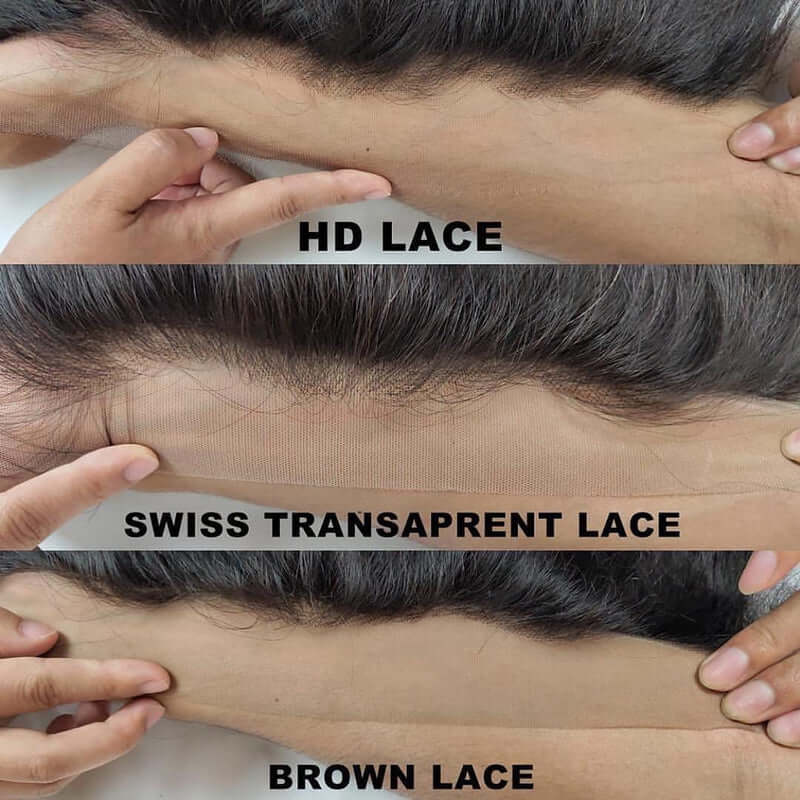 HD Lace compared with brown and transparent lace