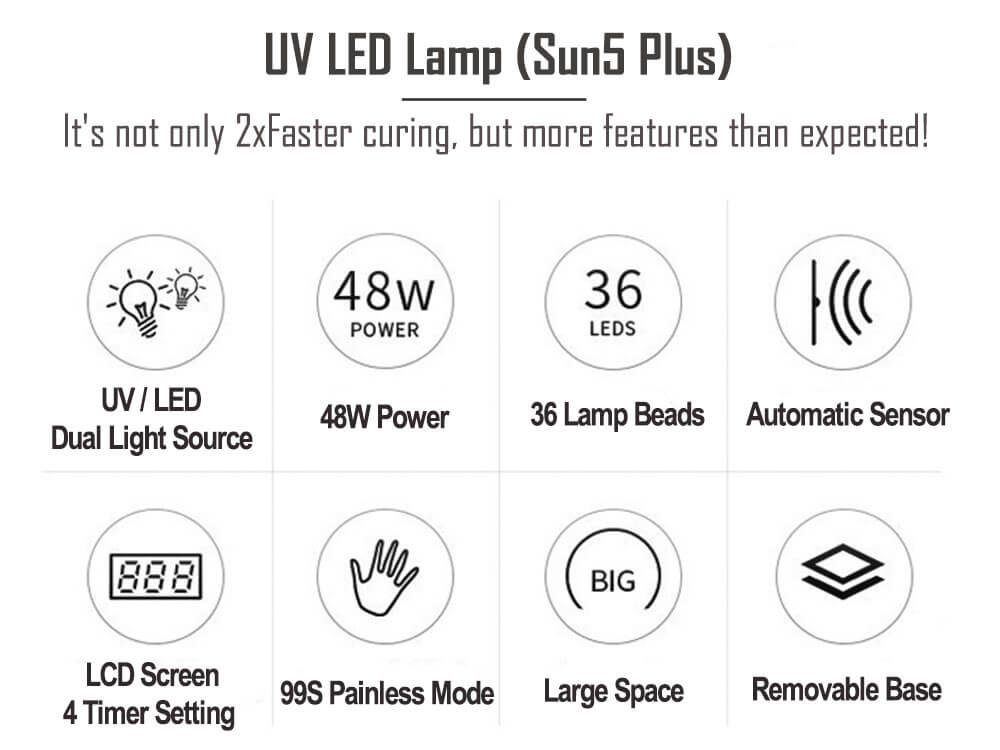 Características de la lámpara LED UV para secador de uñas con esmalte en gel