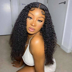 kinky curly human hair wig