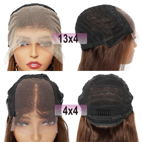 Dark Brown Color 4 lace closure cap with lace front wig cap