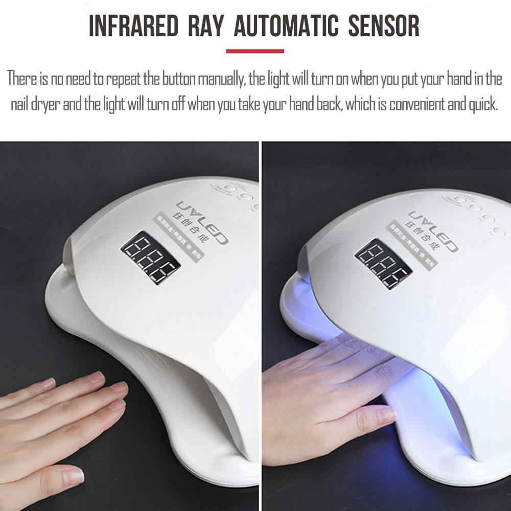 Lámpara LED UV para esmaltes de gel, secador de uñas con sensor automático