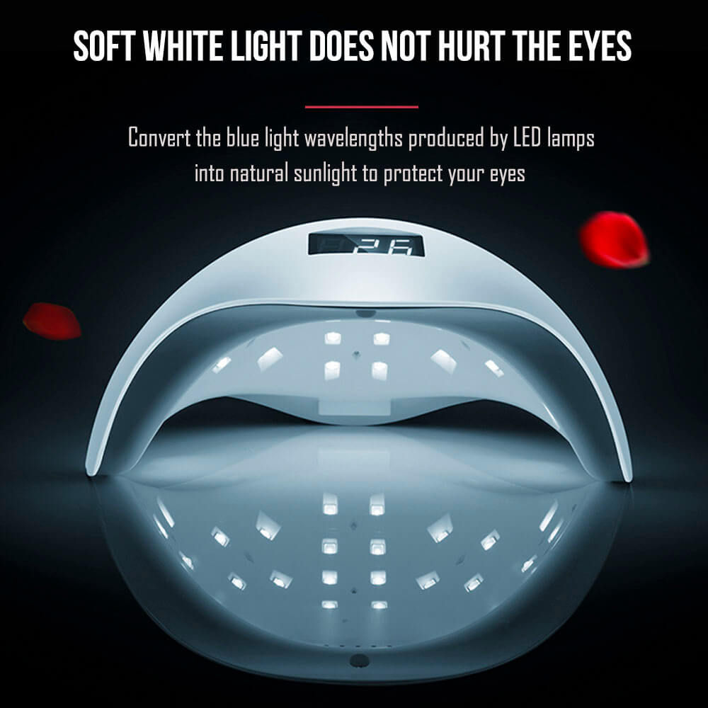 Lámpara LED UV para secador de uñas de gel con luz blanca suave