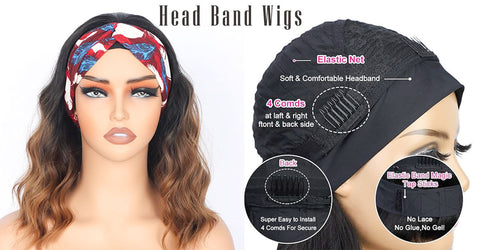 head band wig cap