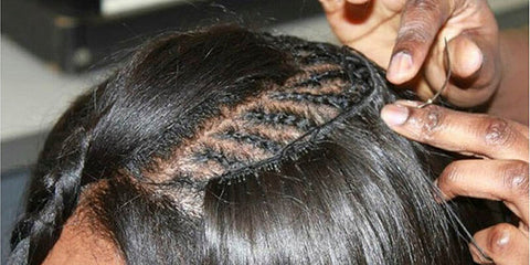 partial sew in weaves with hair leave out
