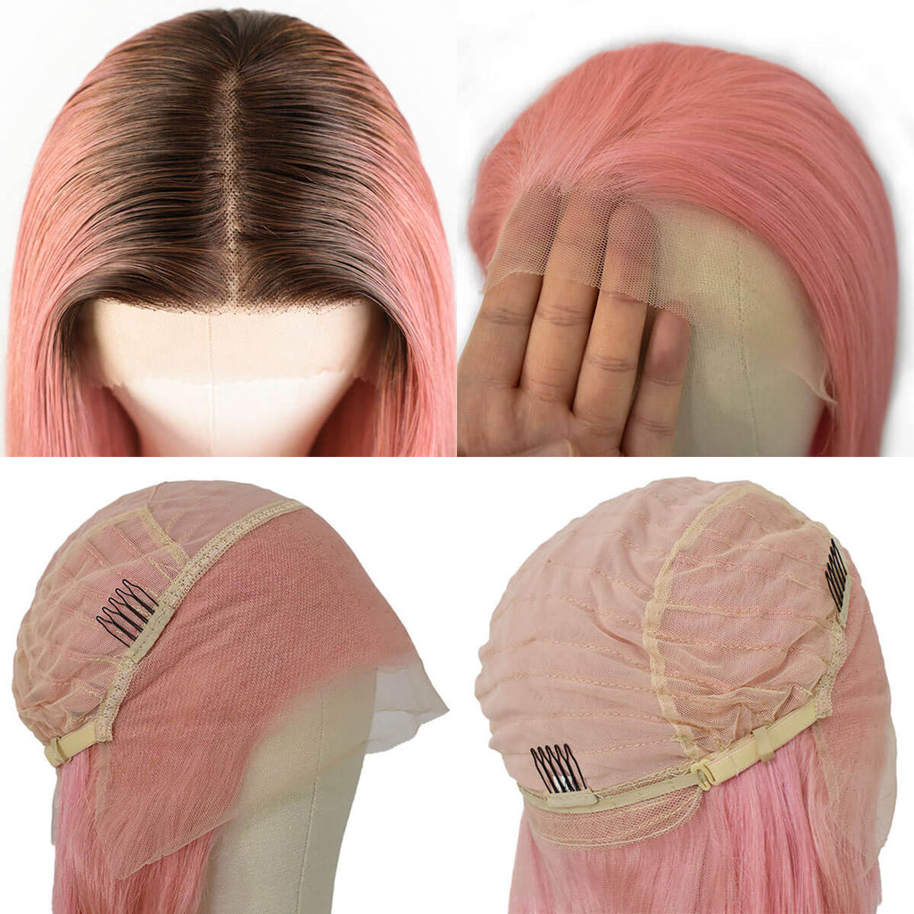 natural-hairline-pink-hair-lace-front-wigs-cap