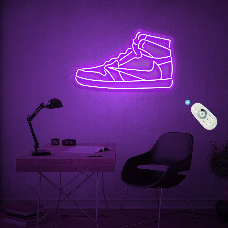 nike sneaker neon light