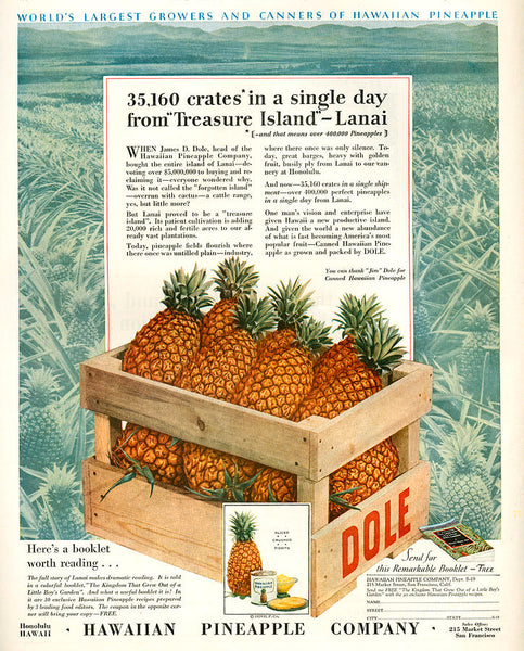 Hawaiian Pineapple Company Dole ad