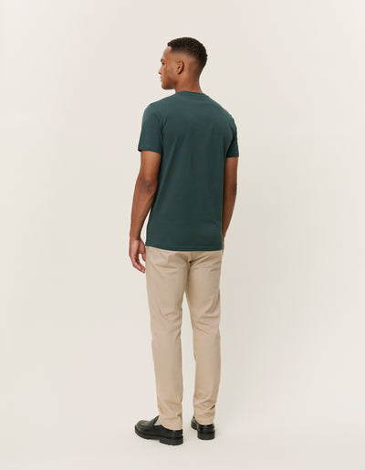 Les Deux MEN Camden T-Shirt T-Shirt 546215-Pine Green/Ivory