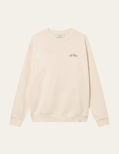 Les Deux MEN Crew Sweatshirt Sweatshirt 218855-Light Ivory/Walnut