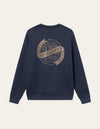 Les Deux MEN Globe Sweatshirt Sweatshirt 460827-Dark Navy/Tobacco Brown