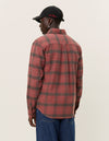 Les Deux MEN Lennon Flannel Check Overshirt Overshirt 844630-Coffee Brown/Fired Brick