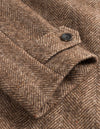 Les Deux MEN Maximilian Herringbone Wool Coat Coat 844810-Coffee Brown/Dark Sand