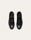 Les Deux MEN Thatcher Grain Tassel Loafer Shoes 100100-Black