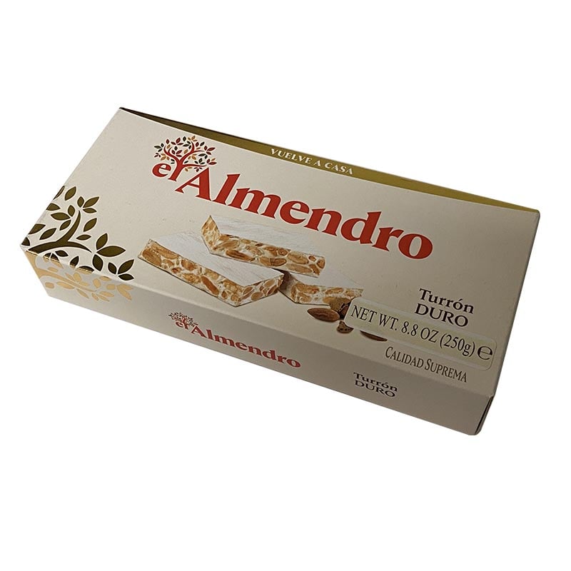 Crunchy Almond Turron EL ALMENDRO 250g (Turrón Duro) | Alabardero Tienda