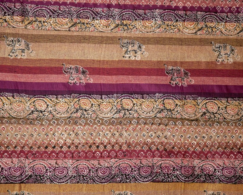Striped Paisley & Elephant Tapestry