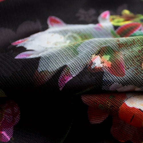 custom skirts fabric black with floral