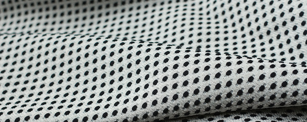 custom skirts fabric black polka dots