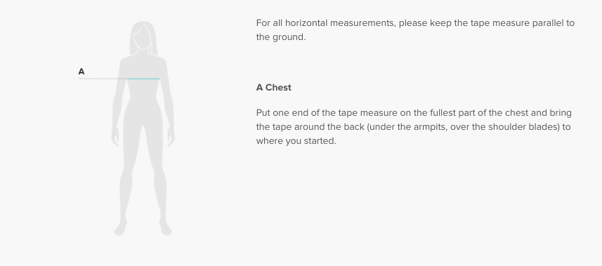 Sports Bra Size Chart