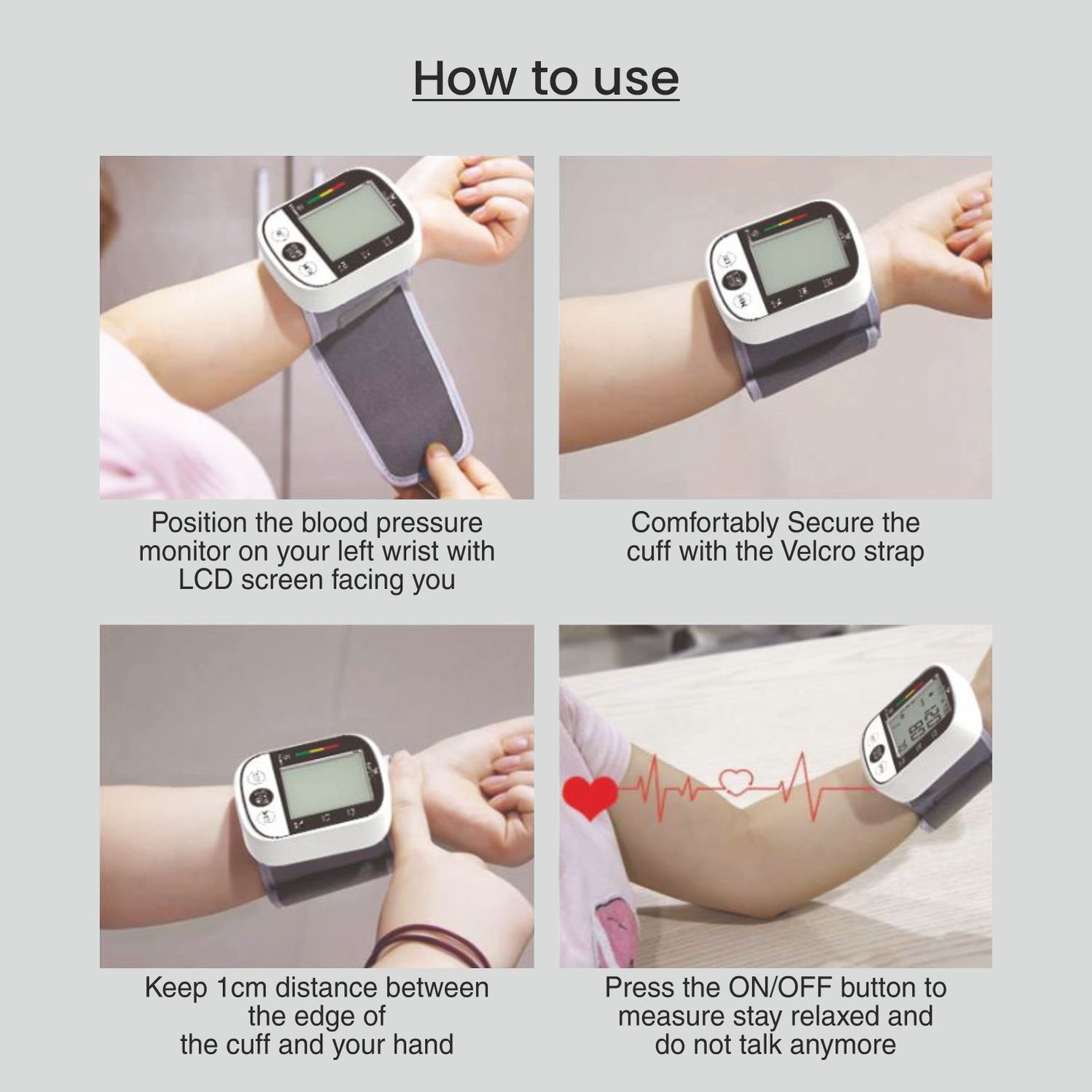 Easycare Wrist Blood Pressure Monitor Fully Automatic Bp Monitor
