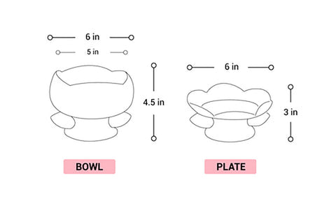 Flower Shape Cat Bowl 7