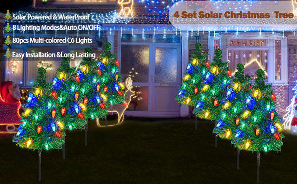 Solar Outdoor Tree Light 4 Sets  1