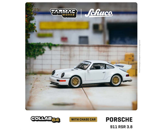 Schuco x Tarmac Works 1/64 Porsche 911 (964) Turbo Black Diecast