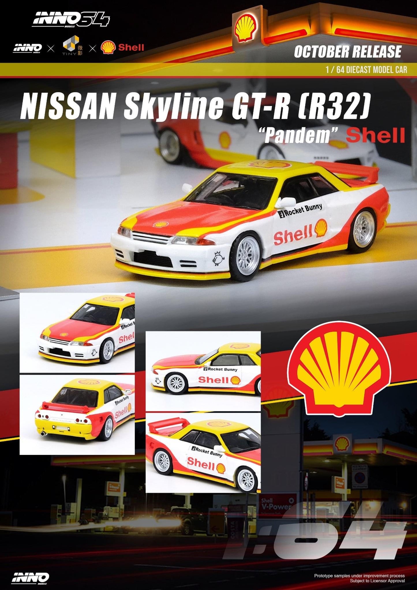 正規通販】 INNO64 1/64 GT-R R32 Pandem Pennzoil ミニカー - hesnor.com