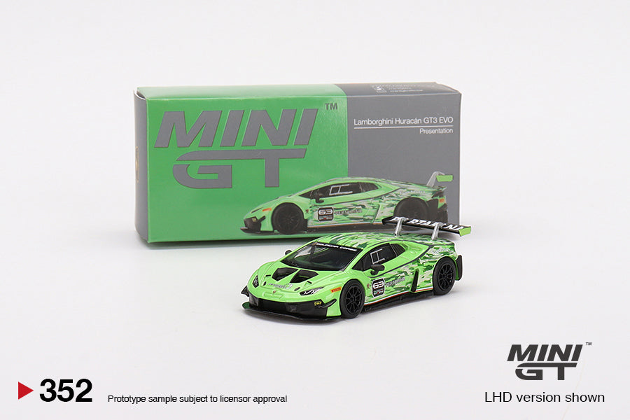 MiniGT 1:64 Lamborghini Huracán GT3 EVO Presentation Green MiJo Exclus –  Myguycollectibles