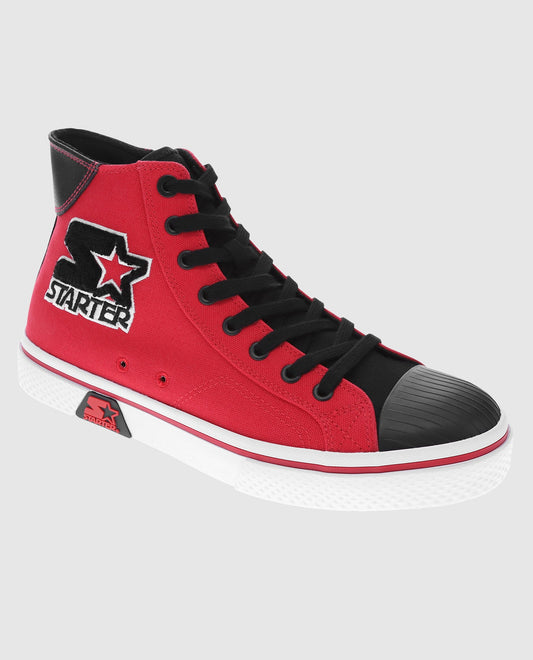 Front Of Starter Tradition 71 High Red Single Sneaker | Red