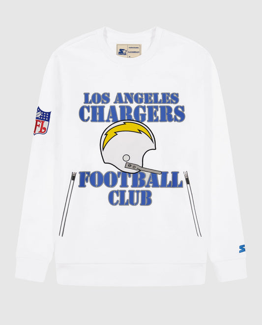 Starter New York Giants Crew Neck Sweatshirt with Zip Pockets S / Giants White Mens Sportswear