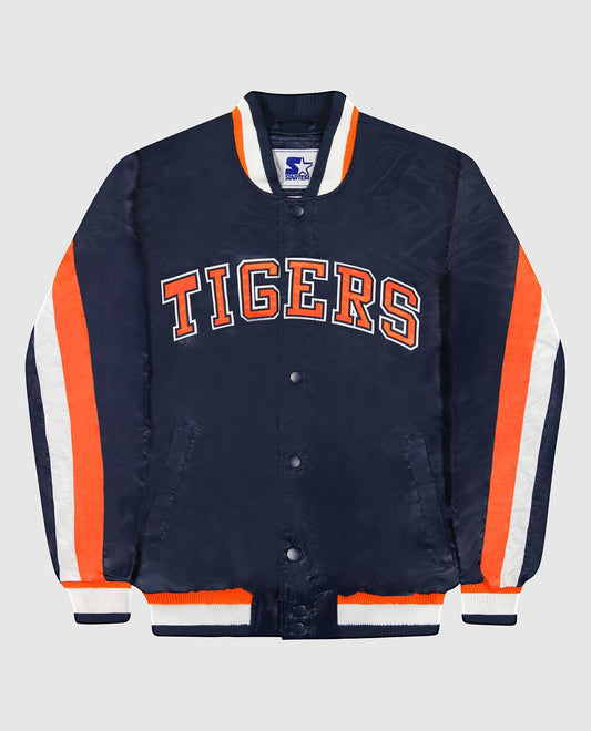 Mitchell & Ness Kids Jacket - Heavy Weight Satin - Detroit Tigers - Navy Blue - 9N3T1NALZ-DET 3T