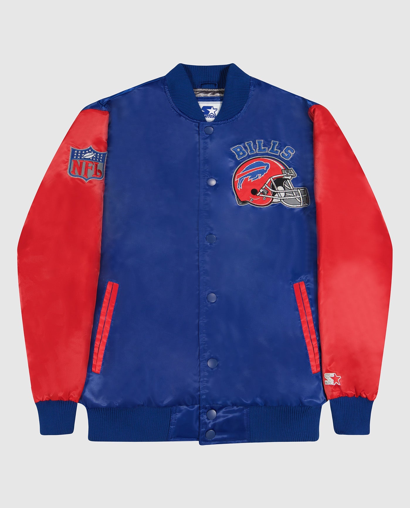 Men's Starter Blue Buffalo Bills Varsity Satin Full-Snap Starter Jacket