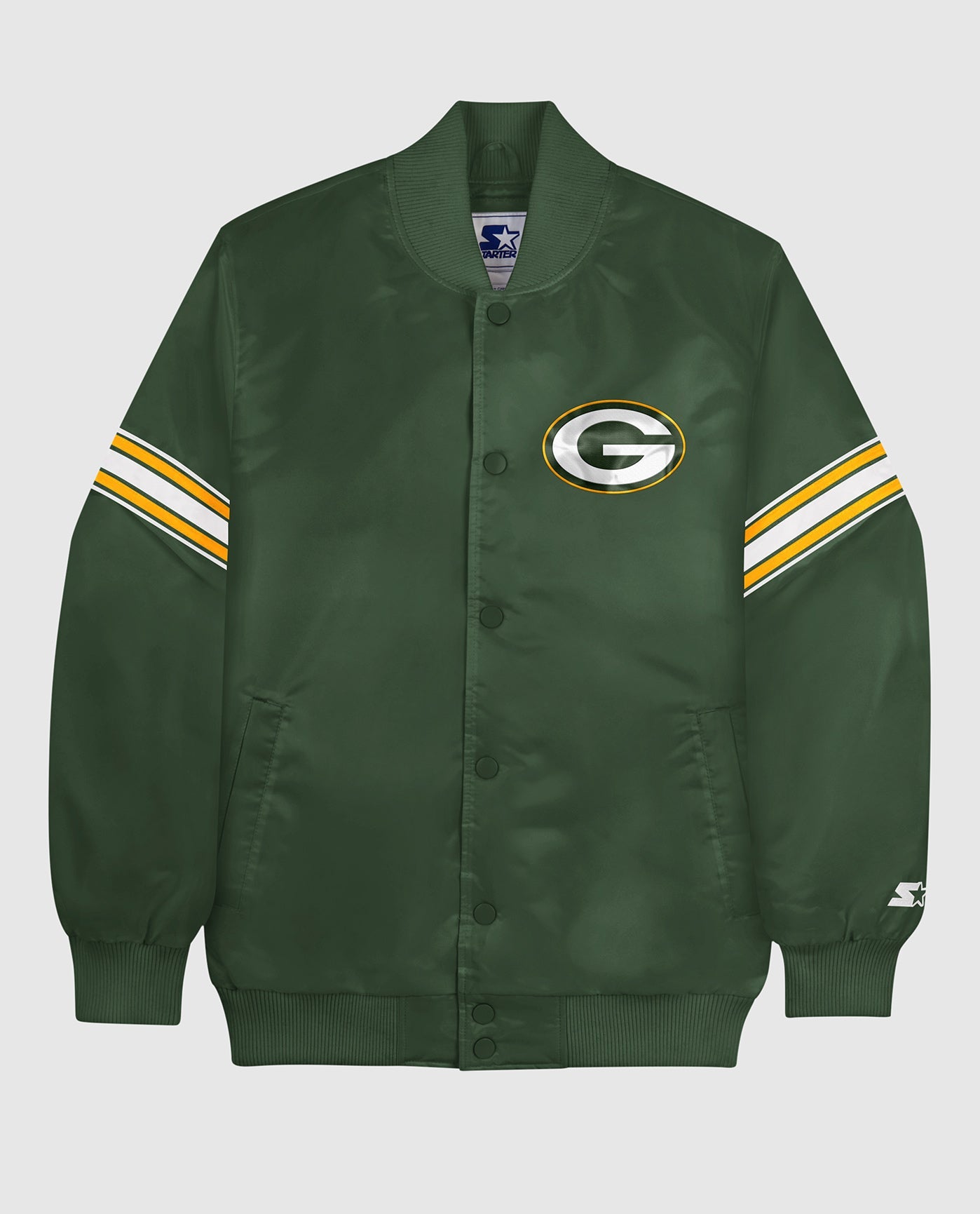 Men's Starter Green Green Bay Packers Sherpa Lined Plaid Jacket