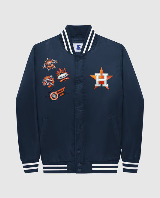 Starter Houston Astros Varsity Satin Full-Snap Jacket XL / Astros Navy Mens Outerwear