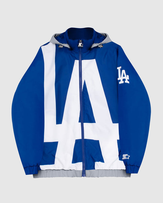 STARTER Los Angeles Dodgers Nylon 1/2 Zip Jacket LS050733LAD - Karmaloop