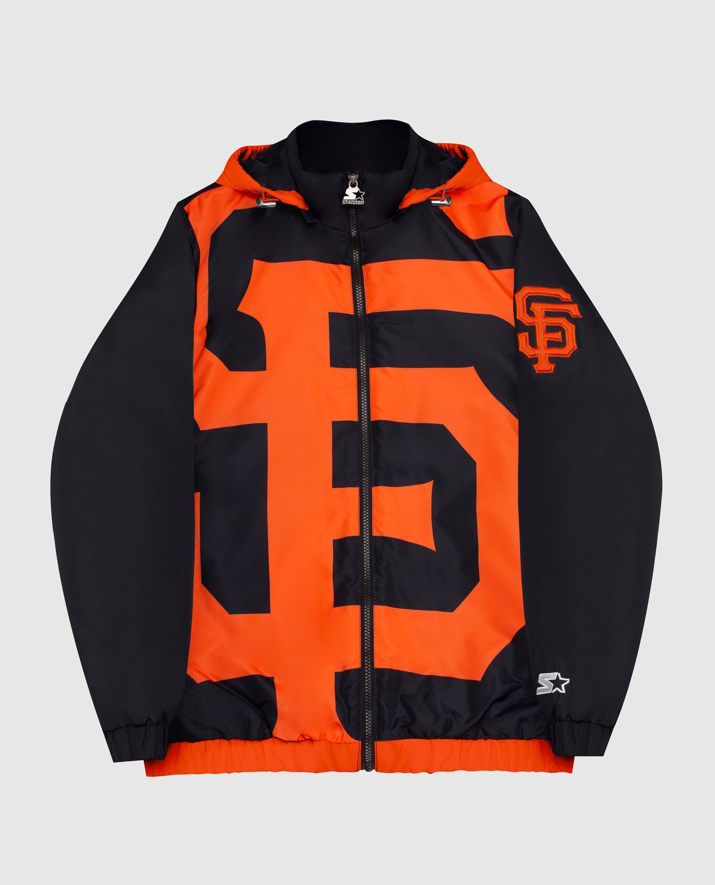 Starter Black Brooklyn Nets Hooded Nylon Full-Zip Jacket