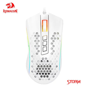 REDRAGON Storm M808 USB Wired RGB Gaming Ultralight Honeycomb Mouse 12400 DPI Programmable Game Mice for Computer PC Laptop - Shopaak Store