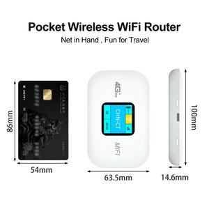 Benton 4G Lte Portable Router Wifi Wireless 150mbps Unlock Outdoor Hotspot Pocket Mifi  Wi-Fi Modem Sim Card Slot 3000mah - Shopaak Store