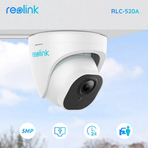 Reolink Smart Security Camera 5MP PoE Outdoor Infrared Night Vision Dome IP Cam Person/Vehicle Detection Surveillance Cameras - Shopaak Store