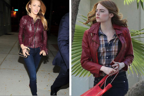 Celebrities Burgundy Leather Jackets