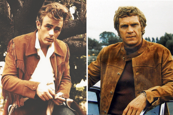 Famous Male Celebrities Seen Wearing Suede Leather Jackets