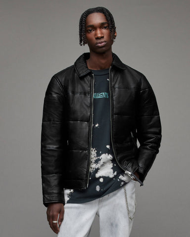 Embrace Layering with Men's Puffer Leather Jackets