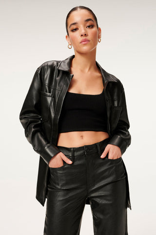 Pair A Black Leather Shirt with Black Leather pants
