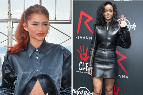 Women Celebrities Seen Wearing Leather Shirts