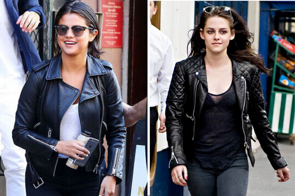 Women's Celebrities Seen Wearing Biker Leather Jackets