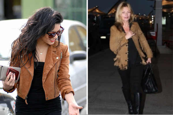 Women's Celebrities Seen Wearing Suede Jackets