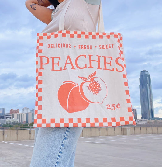 Sweet Peach Canvas Tote Bag – Kawaiies