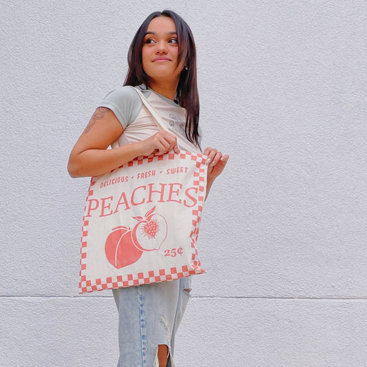 Sweet Peach Canvas Tote Bag – Kawaiies